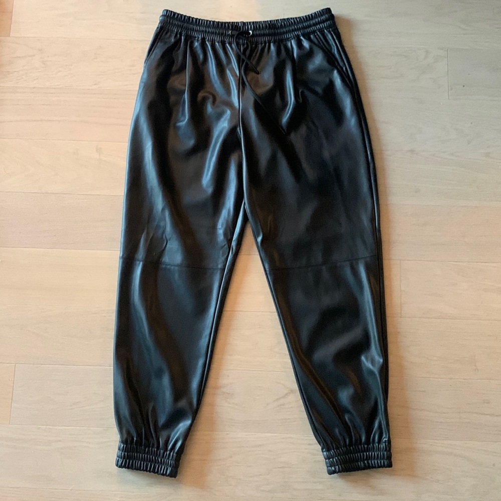 Zara faux leather joggers - PRACTICLLY NEW